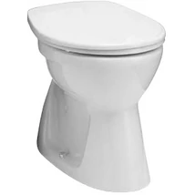 ALFÖLDI BÁZIS WC, ÁLLÓ, LAPOSÖBLÍTÉSŰ, ALSÓ KIFOLYÁSÚ, CLEAN FLUSH, FEHÉR