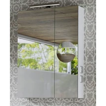 MIRROR BOX SENNA 60 fürdőszoba tükör szekrénnyel 30cm-es led világítással+ powerbox+ piperetükör TBOSS