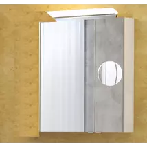 MIRROR BOX omega  75 fürdőszoba tükör szekrénnyel 55cm-es led világítással + powerbox+ piperetükör+ 4 extra TBOSS