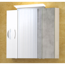 MIRROR BOX OMEGA 90 fürdőszoba tükör szekrénnyel 30cm-es led világítással + powerbox+ piperetükör + 4 extra TBOSS