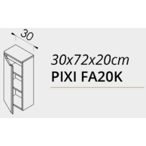PIXI Fa20k alacsony kiegészítő szekrény fedőlappal TBOSS