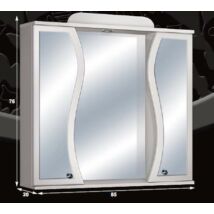 S Modell 1003 85cm tükrös Fürdőszoba szekrény GUIDO