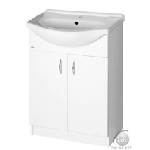 AQUALINE SIMPLEX ECO 60 mosdótartó szekrény mosdóval LAPRASZERELT