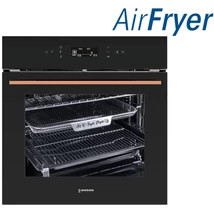 NODOR - Beépíthető sütő NorChef MO-6800 CU fekete/réz AIR FRYER