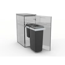 EKOTECH - Beépíthető hulladékgyűjtő SMART Inox 1x26 liter+1x7 liter lágyan záródó