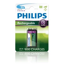Philips ELEM TÖLTHETŐ 9V 170 mAh 1-BLISZTER 9VB1A17/10 Philips ELEM TÖLTHETŐ 9V 170 mAh 1-BLISZTER 9VB1A17/10