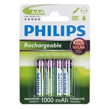 Philips ELEM TÖLTHETŐ AAA 1000 mAh 4-BLISZTER (READY TO USE) R03B4RTU10/10 Philips ELEM TÖLTHETŐ AAA 1000 mAh 4-BLISZTER (READY TO USE) R03B4RTU10/10