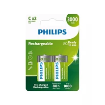 Philips ELEM TÖLTHETŐ R14 "C" 3000mAh 2db Bliszter R14B2A300/10