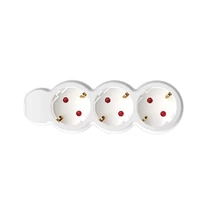 Home by Somogyi 3-AS ELOSZTÓ KAPCSOLÓVAL, 1,5 MÉTER 3X1,5MM2 FEHÉR NV 3K/WH/1,5