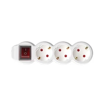 Home by Somogyi 3-AS ELOSZTÓ KAPCSOLÓVAL, 5 MÉTER 3X1,5MM2 FEHÉR NV 3K-5/WH/1,5