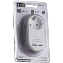 Entac HÁLÓZATI ADAPTER 1 FÖLDELT ALJZAT ÉS 2 USB (ÖSSZ. 2.1A) FEHÉR EPAG-1EE-2USB-W Entac HÁLÓZATI ADAPTER 1 FÖLDELT ALJZAT ÉS 2 USB (ÖSSZ. 2.1A) FEHÉR EPAG-1EE-2USB-W