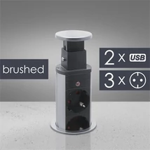 Delight REJTETT ELOSZTÓ 3-AS USB-VEL 20430BU