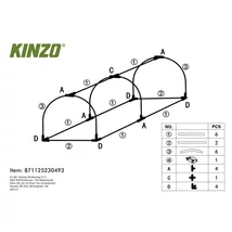 Kinzo Garden MELEGHÁZ ALAGÚT 130 X 60 X 50 CM 30493 Kinzo Garden MELEGHÁZ ALAGÚT 130 X 60 X 50 CM 30493