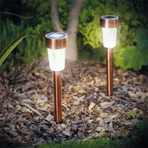 Garden of Eden LED-ES SZOLÁR LÁMPA FÉM, ROZÉARANY 19 CM 11702C