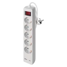 Emos HOSSZABBÍTÓ 3 M / 5 ALJZAT / KAPCSOLÓS / USB A + C / 1,5 MM2 P1523CU