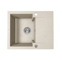 Laveo PICO 45S mini csepptálcás bézs gránit mosogató helytakarékos szifonnal Laveo PICO 45S mini csepptálcás bézs gránit mosogató helytakarékos szifonnal