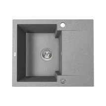 Laveo PICO 45S mini csepptálcás szürke gránit mosogató helytakarékos szifonnal Laveo PICO 45S mini csepptálcás szürke gránit mosogató helytakarékos szifonnal