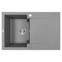 Laveo PICO 45S egymedence csepptálcás szürke gránit mosogató helytakarékos szifonnal Laveo PICO 45S egymedence csepptálcás szürke gránit mosogató helytakarékos szifonnal