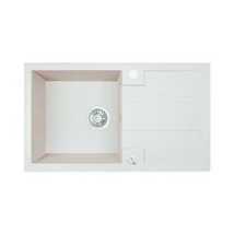 Laveo BARBADOS jázmin csepptálcás mosogató dugókiemelős helytakarékos szifonnal Laveo BARBADOS jázmin csepptálcás mosogató dugókiemelős helytakarékos szifonnal