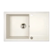 Laveo MEGALO csepptálcás jázmin mosogató dugókiemelős helytakarékos szifonnal Laveo MEGALO csepptálcás jázmin mosogató dugókiemelős helytakarékos szifonnal