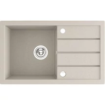 Laveo RINA csepptálcás bézs mosogató automata dugókiemelős, helytakarékos szifonnal Laveo RINA csepptálcás bézs mosogató automata dugókiemelős, helytakarékos szifonnal