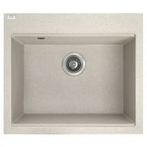 Laveo TAU 6 bézs egymedencés mosogató helytakarékos szifonnal Laveo TAU 6 bézs egymedencés mosogató helytakarékos szifonnal