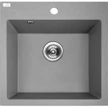 Laveo ALENA szürke egymedencés mosogató helytakarékos szifonnal Laveo ALENA szürke egymedencés mosogató helytakarékos szifonnal