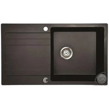 RIVA 1B 1D 860x500 gránit mosogató METÁL FEKETE GRANMASTER