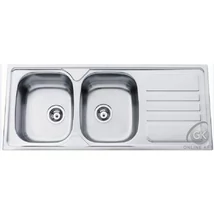 OKIO LINE 120 FLAT 2B 1D 1200X500 Rozsdamentes Mosogatótálca RODI