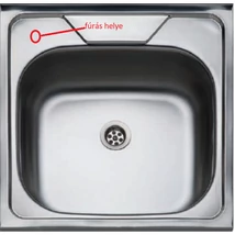 Rozsdamentes mosogató Csaplyuk lyukasztás medence bal sarkába Rozsdamentes mosogató Csaplyuk lyukasztás medence bal sarkába