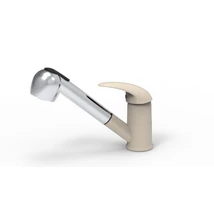 EVIDO PINGUIN-S zuhanyfejes gránit csaptelep, bézs/króm