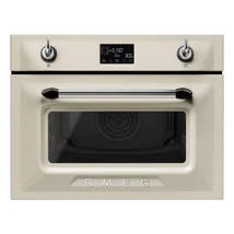 SMEG KOMPAKT KOMBINÁLT MIKROHULLÁMÚ SÜTŐ, Victoria design, Galileo, 45 cm, ES LCD, bézs
