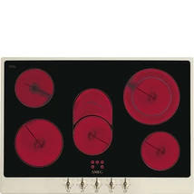 SMEG KERÁMIA FŐZŐLAP, Colonial design, 72 cm, 5 főzőzóna, bézs SMEG KERÁMIA FŐZŐLAP, Colonial design, 72 cm, 5 főzőzóna, bézs