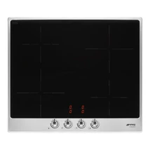SMEG INDUKCIÓS FŐZŐLAP, Classic design, 60 cm, 4 főzőzóna, inox keret