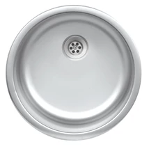 EVIDO RONDO rozsdamentes mosogató, kerek, egymedence, natúr, 44,6 cm átmérő, 1,5" lefolyógarnitúra EVIDO RONDO rozsdamentes mosogató, kerek, egymedence, natúr, 44,6 cm átmérő, 1,5" lefolyógarnitúra