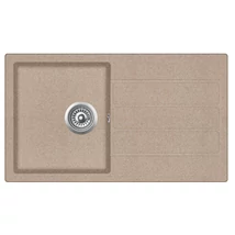 EVIDO Easy 45S gránit mosogató, 760 x 440 mm, avena, doboz nélkül, lefolyógarnitúrával