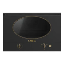 SMEG MIKROHULLÁMÚ SÜTŐ, Colonial design, beépíthető, 22 liter, antracit