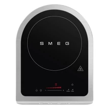SMEG HORDOZHATÓ INDUKCIÓS FŐZŐLAP, retro, hőmérő szondával, matt fekete