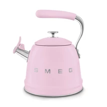 SMEG VÍZFORRALÓ TEÁSKANNA, retro, síppal, rózsaszín