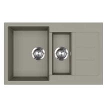 EVIDO Cubo 6S compact gránit mosogató 800x500 platina