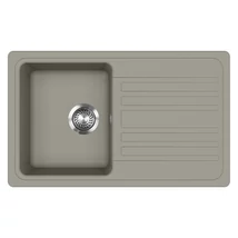 EVIDO Home 45S gránit mosogató, 765 x 460mm, platina