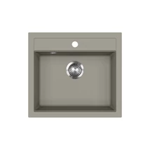 EVIDO Quadro 6 gránit mosogató, 562 x 510 mm, platina