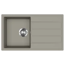 EVIDO Easy 45S gránit mosogató, 760 x 440 mm, platina