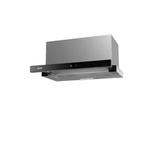 EVIDO SLIMLUX 50TC teleszkópos páraelszívó, 50 cm, inox/fekete üveg, érintőszenzor