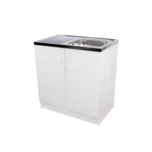 Komplett mosogató szekrény 80x50, nyílajtós, 1med.tál, fehér front