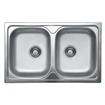 EVIDO Typon 8 Compact rozsdamentes mosogató, kétmedencés, natúr EVIDO Typon 8 Compact rozsdamentes mosogató, kétmedencés, natúr