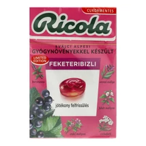 RICOLA CUKORKA FEKETERIBIZLI CM 40G