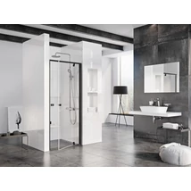 Pivot PDOP1-90 zuhanyajtó fekete+transparent