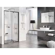 Pivot PDOP2-100 zuhanyajtó fekete+transparent Pivot PDOP2-100 zuhanyajtó fekete+transparent