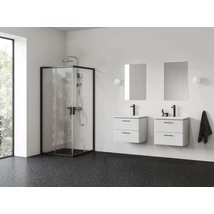 Blix II NBLRV2 90x90 zuhanykabin fekete+transparent